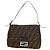 FENDI Zucca Canvas Mamma Baguette Shoulder Bag Black Brown Auth BA13419SAV Marrone Nero - vista 13
