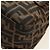 FENDI Zucca Canvas Mamma Baguette Shoulder Bag Black Brown Auth BA13419SAV Marrone Nero - vista 16