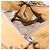 Chloé Bolsa Chloe Paddington de Couro Bege Ouro Prata Auth am11792V Dourado - vista 22