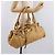 Chloé Bolsa Chloe Paddington de Couro Bege Ouro Prata Auth am11792V Dourado - vista 26