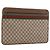 Clutch GUCCI GG Supreme Web Sherry Line PVC Beige 89 02 060 Auth ar13939