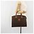 Céline Borsa CELINE Macadam Canvas PVC Pelle Marrone Oro Auth ep14779 D'oro - vista 27