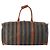 Pequin Borsa Boston FENDI Pecan Canvas PVC 2way Black Brown Auth 182068 Marrone Nero - vista 2
