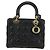 Borsa Christian Dior Lady Dior in pelle di agnello 2way Nera Oro Auth BA13408V Nero D'oro - vista 13