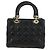 Borsa Christian Dior Lady Dior in pelle di agnello 2way Nera Oro Auth BA13408V Nero D'oro - vista 2
