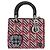 Borsa Tote Lady Dior Cannage Christian Dior paillettes 2way Rosa Argento Auth 184845SM - vista 13
