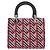 Borsa Tote Lady Dior Cannage Christian Dior paillettes 2way Rosa Argento Auth 184845SM - vista 2