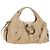 Bulgari Borsa BVLGARI Chandra in Pelle 2way Beige Gold Auth 184697A D'oro