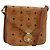 Borsa a Spalla MCM Vicetos Logogram PVC Pelle Marrone Oro Auth 184502 D'oro