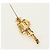 Spilla CHANEL Mademoiselle metall Gold Tone CC Auth 184687V - vista 11