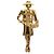 Spilla CHANEL Mademoiselle metall Gold Tone CC Auth 184687V - vista 2