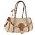 Borsa Christian Dior Trotter Canvas Romantic Chain Ivory Silver Auth 184735A Argento Crudo