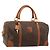 Céline Borsa Boston CELINE in Tela Macadam PVC Pelle Marrone Oro Auth 183294A D'oro