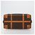 Céline Borsa Boston CELINE in Tela Macadam PVC Pelle Marrone Oro Auth 183294A D'oro - vista 5