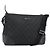Borsa a Spalla GUCCI GG Canvas Nera Argento 114273 Auth bs35495 Nero