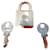 Hermès Silver-Tone Padlock and Keys Set Silver hardware  - view 1