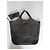 Saint Laurent Icare Borsa Shopper Rafia Nero - vista 15
