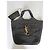 Saint Laurent Icare Borsa Shopper Rafia Nero - vista 5