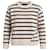 Weekend Max Mara Gestreifter Strickpullover asymmetrisch Schwarz Mehrfarben Beige