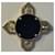 Autre Marque Pendente Croce Dorata Vitafor Pietra Nera Nero Gold hardware - vista 2
