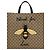 Gucci GG Supreme Blind for Love Bee Tote Marrone Monogramma