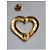 Yves Saint Laurent Broche Cœur Dorée - vue 3