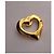 Yves Saint Laurent Broche Cœur Dorée - vue 6