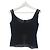 Prada Linea Rossa Top in Garza di Cotone Nero