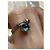 Autre Marque Anello regolabile fatto a mano in argento 925 con pietra blu e verde D'oro - vista 6