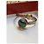 Autre Marque Anello regolabile fatto a mano in argento 925 con pietra blu e verde D'oro - vista 7