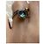 Autre Marque Anello regolabile fatto a mano in argento 925 con pietra blu e verde D'oro - vista 9