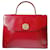 Yves Saint Laurent Sac à main Satchel en cuir rouge  - vue 1