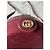 Gucci Borsa a tracolla rotonda in tela monogramma e pelle bordeaux Bordò - vista 3