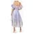 Zimmermann Postcard Bow Bodice Seidenkleid Pink Weiß Hellblau  - Ansicht 4