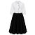 Autre Marque Vivetta Midi-Kleid mit Gesichtsbordüre IT 38 Schwarz Weiß