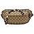 Borsa a Spalla Gucci GG Canvas Beige Marrone scuro