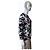 Escada by Margaretha Ley Top con Estampado de Dados Negro Blanco Roja Gris - vista 3