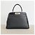 Fendi Peekaboo Regular Cuoio Roma Selleria Borsa Grigio antracite - vista 3