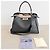 Fendi Peekaboo Regular Cuoio Roma Selleria Borsa Grigio antracite - vista 4