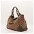 Gucci borsa a mano GG monogram monogrammata e pelle Marrone - vista 2