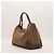 Gucci borsa a mano GG monogram monogrammata e pelle Marrone - vista 4