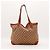 Borsa Tote Gucci in Tela GG Supreme Marrone - vista 3