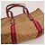 Borsa Tote Gucci Tela Monogramma GG Rosso Beige - vista 5