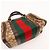 Gucci Borsa Boston Monogram GG Marrone Rosso Verde Monogramma - vista 6