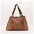 Gucci Borsa Tote GG Supreme in tela monogrammata e pelle Marrone - vista 3