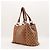 Gucci Borsa Tote GG Supreme in tela monogrammata e pelle Marrone - vista 4