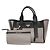 Tote Prada Ouverture Lederschultertasche Braun Schwarz