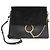 Borsa a tracolla Chloé Faye Medium in pelle e scamosciato Nero