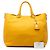 Borsa Tote Convertible Prada Yellow Vitello Daino con Zip Laterale Giallo - vista 7