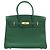 Hermès Green Courchevel Birkin Retourne 30 Verde